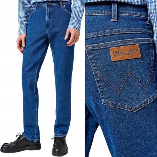 Wrangler Texas Slim Midnight Shadow Epic Soft Jeans W33 L30