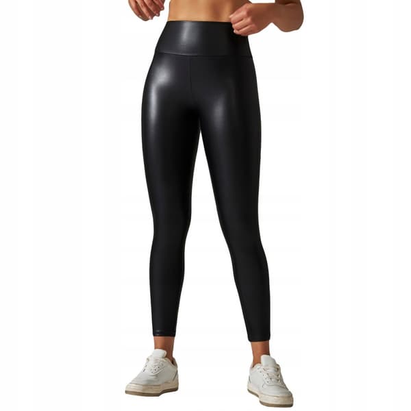 Legginsit MUODIKKAASTI Korkeavyötäröiset MUOTOILEVAT EKONAHASTA Joustavat PUSHUP-leggingsit MUSTA S