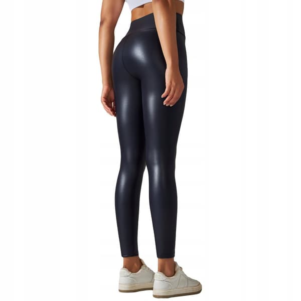 Legginsit MUODIKKAASTI Korkeavyötäröiset MUOTOILEVAT EKONAHASTA Joustavat PUSHUP-leggingsit MUSTA S