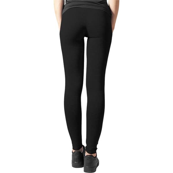 Legging Damstorlekar - URBAN CLASSICS - Jersey - Svart - Tätsittande - Bekväm