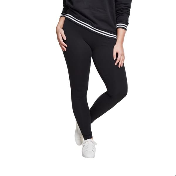 Legging Damstorlekar - URBAN CLASSICS - Jersey - Svart - Tätsittande - Bekväm