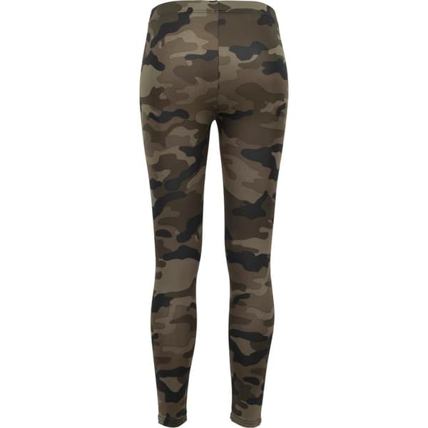 Dam leggings - Urban Classics - Camo Röd - Kamouflage tryck - Elastisk midja - Slim fit