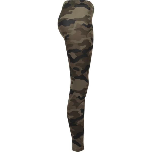 Dam leggings - Urban Classics - Camo Röd - Kamouflage tryck - Elastisk midja - Slim fit