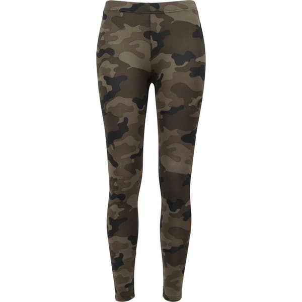 Dam leggings - Urban Classics - Camo Röd - Kamouflage tryck - Elastisk midja - Slim fit