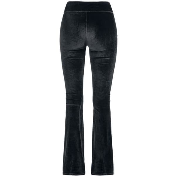 Urban Classics Womens High Waist Velvet Flare Leggings Svart Legging
