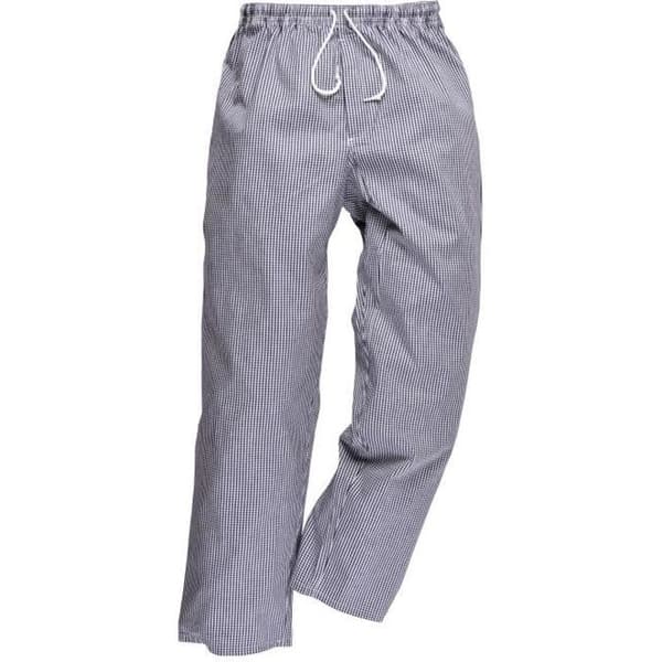 Köksbyxor - PORTWEST - Bromley C079 - Rutig - Grå - Unisex