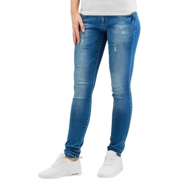 Jean Slim Dam - ONLY - onlCoral - Blå - Standardstorlek - Slim-fit