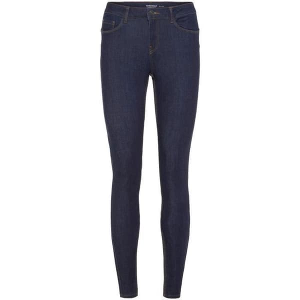 Jean Push Up Skinny - VERO MODA - Mörkblå Denim - Normal Midja - Stretchtyg - 5 Fickor