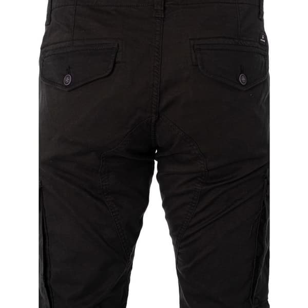 Cargo Byxor - JACK & JONES - Herr - Svart - 98% Ekologisk Bomull - Standardstorlek