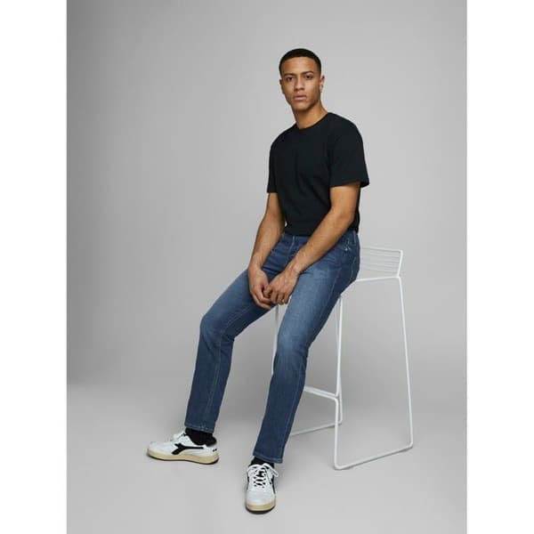 Jean Skinny - JACK & JONES - Blå Denim - Låg Midja - 5 Fickor - Ekologisk Bomull