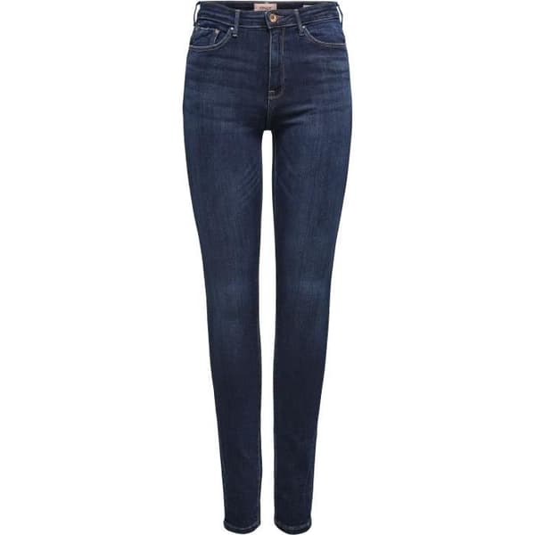 Jean Skinny - ONLY - Kvinna - Hög midja - Mörkblå - Skinny passform