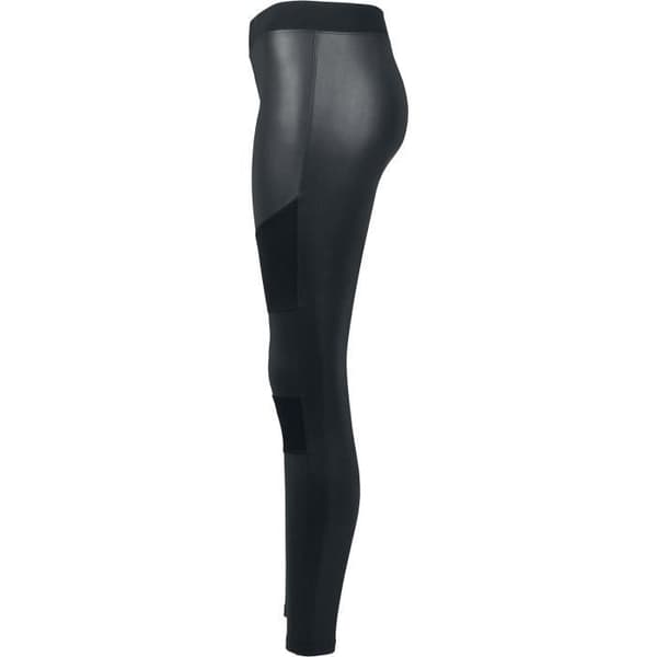 Urban Classics Dam konstläder Tech Leggings - Svart