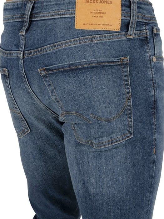Jeans Slim - Jack & Jones - 814 - Färg Blå - Låg Midja - För Herr