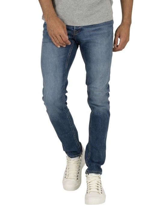 Jeans Slim - Jack & Jones - 814 - Färg Blå - Låg Midja - För Herr