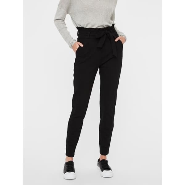 VERO MODA Loose Fit High Waist Byxor Svart Dam