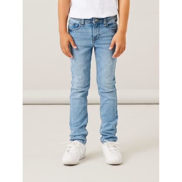 Barnjeans med raka snitt Name it Ryan ljusblå denim