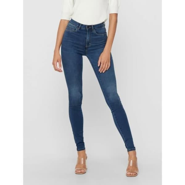 Jeans dam - Only - Royal life - Skinny - Hög midja - Mörkblå denim