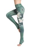 Miniatyrbild 1 av 4: Flyily - YG180201GN00L - Träningsleggings för kvinnor med hög midja Yogabyxor med hög midja, akvarellmönster