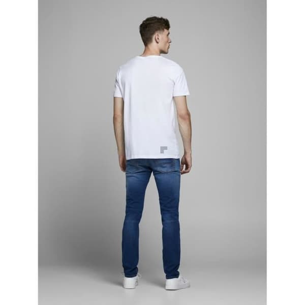JACK & JONES Långa jeans i blå denim för män