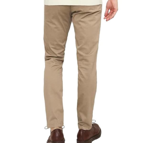 Slim Fit Byxor - JACK & JONES - Beig - Låg Midja - 98% Bomull - 2% Elastan