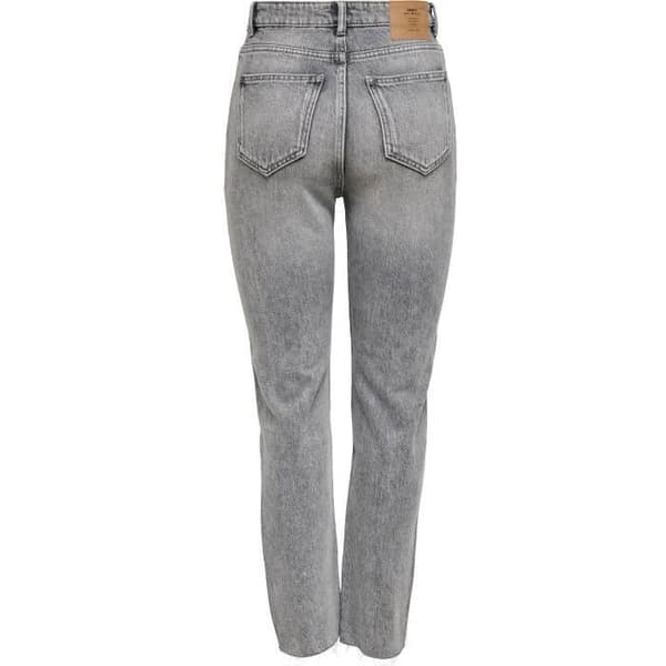 Jean Dam - ONLY - Hög Midja - Rakt Snitt - Grå Denim - Optimal Komfort