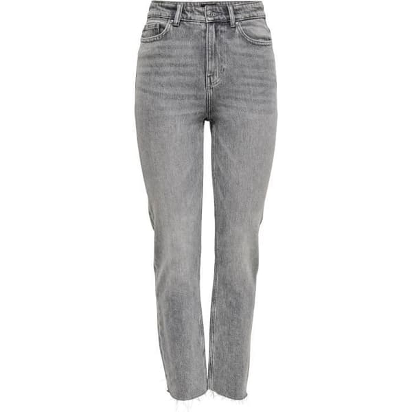Jean Dam - ONLY - Hög Midja - Rakt Snitt - Grå Denim - Optimal Komfort