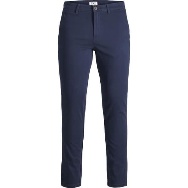 Slim Fit Byxor - JACK & JONES - Marinblå - 4 fickor - Bälteshållare - Bekväm
