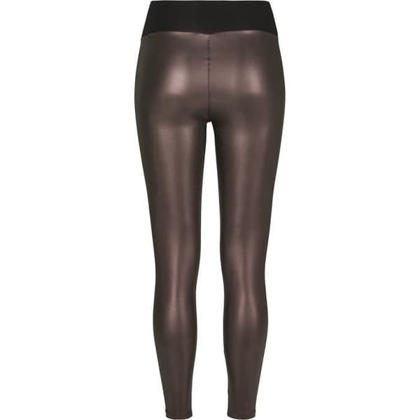 Urban Classics Leggings i konstläder med hög midja Burgundy Legging