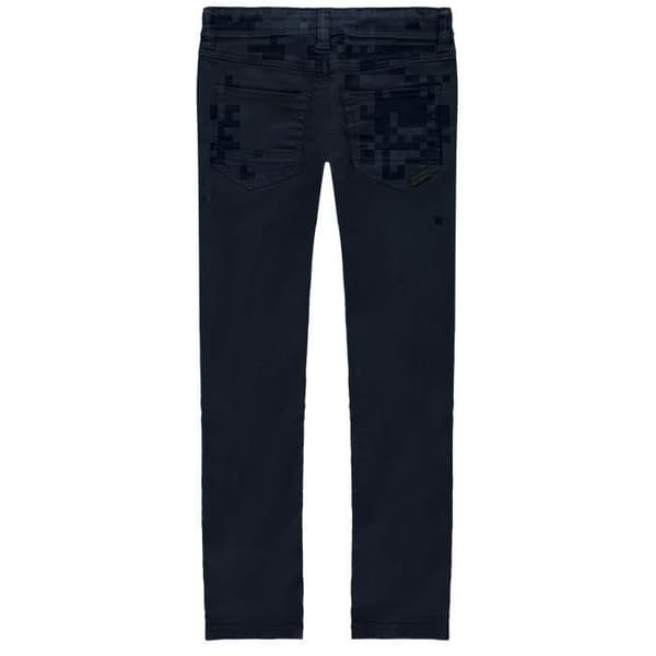 Pantalon x-slim - Namn det - Theo - Ekologisk bomull - Justerbar midja - Mörk safir