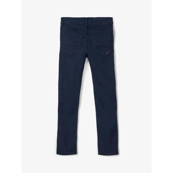 Pantalon x-slim - Namn det - Theo - Ekologisk bomull - Justerbar midja - Mörk safir