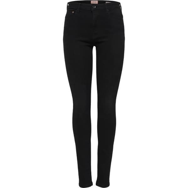 Jean Skinny Dam - ONLY - Svart - Hög midja - 98% Bomull - 2% Elastan
