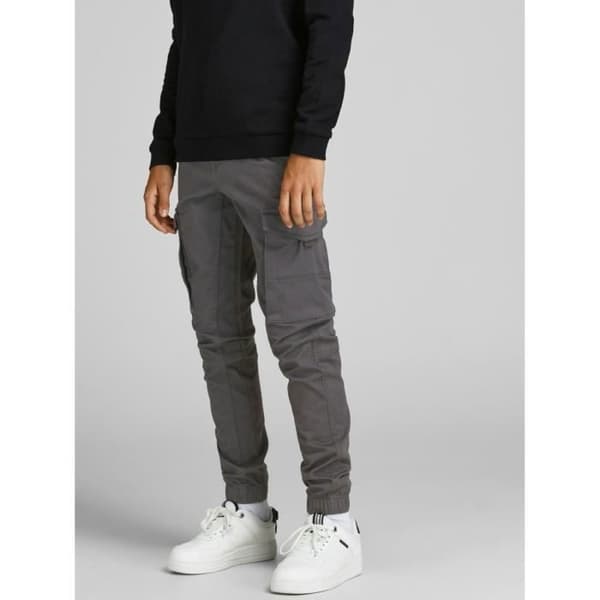 Barn cargo-byxor - Jack & Jones - Paul - Mörkgrå - Kille - Cargo-stil
