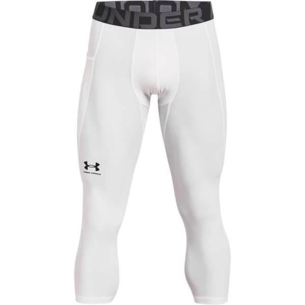Under Armour Heatgeat Herr White 3/4 Compression Leggings-Svart-3XL