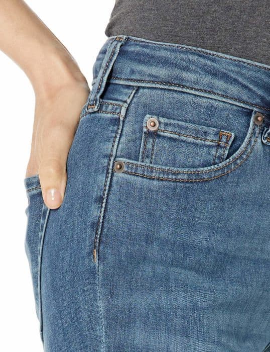 Jeans Essentials - AE19113418-Dblue-0 Kort - Amazon Jean Skinny Medium Midja med Kurvor Kvinna