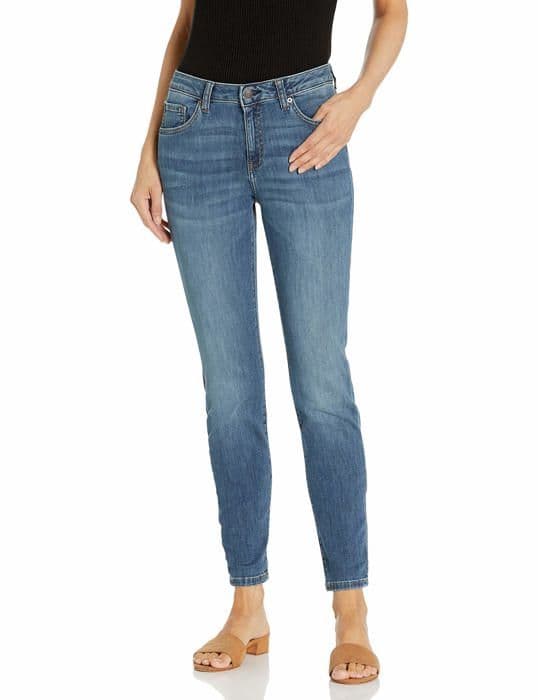 Jeans Essentials - AE19113418-Dblue-0 Kort - Amazon Jean Skinny Medium Midja med Kurvor Kvinna