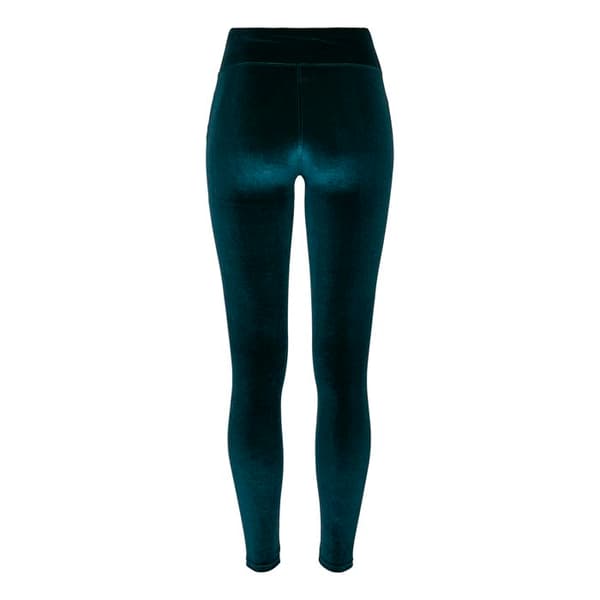 Leggings - Urban Classics - Sammet - Hög midja - Stretchsammet - Färg: mörkblå