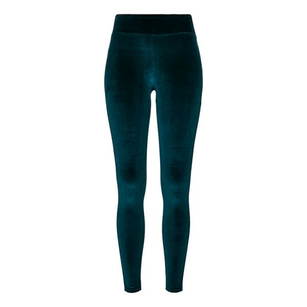 Leggings - Urban Classics - Sammet - Hög midja - Stretchsammet - Färg: mörkblå