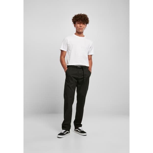 Chino Byxa - Urban Classics - Rak Ben - 100% Bomull - Tonal Midja - Svart