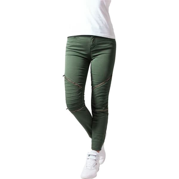 Dambyxor - Urban Classic - Biker stretch - Färg oliv - Slim fit - Standardstorlek