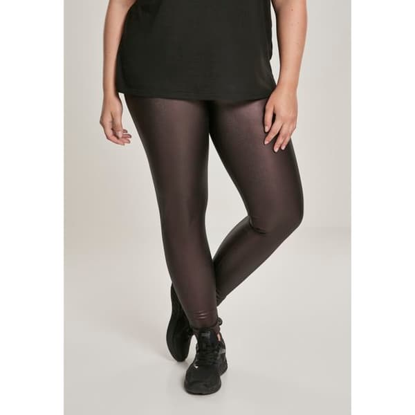 Leggings dam - Urban Classic - Syntetiskt läder - Hög midja - Svart - Perfekt passform
