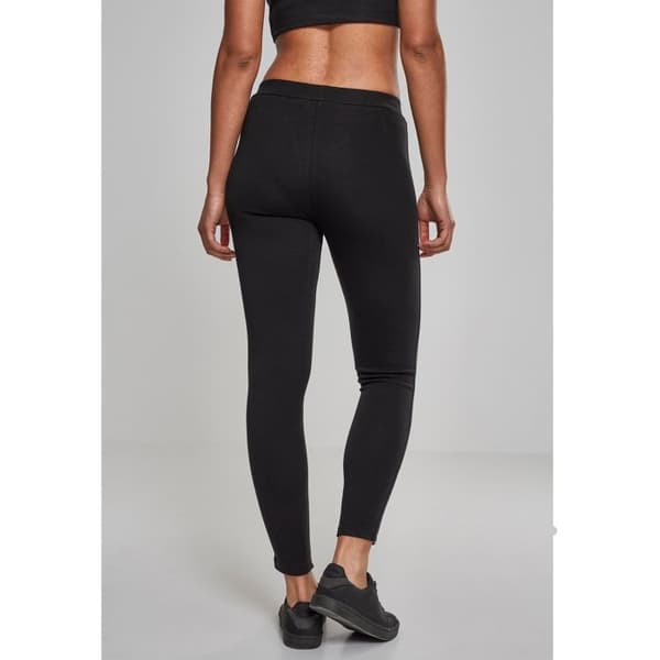 Damleggings - Urban Classics - 3-färgad tejp - Svart/Röd Flash/Vit - Sportig komfort - Interlocktyg