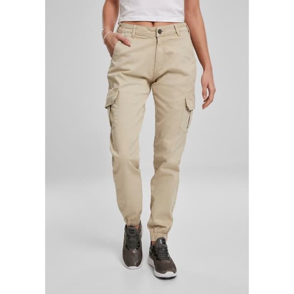 Dambyxor - Urban Classic - Cargo - Hög midja - Oljefärg - Elastiska muddar
