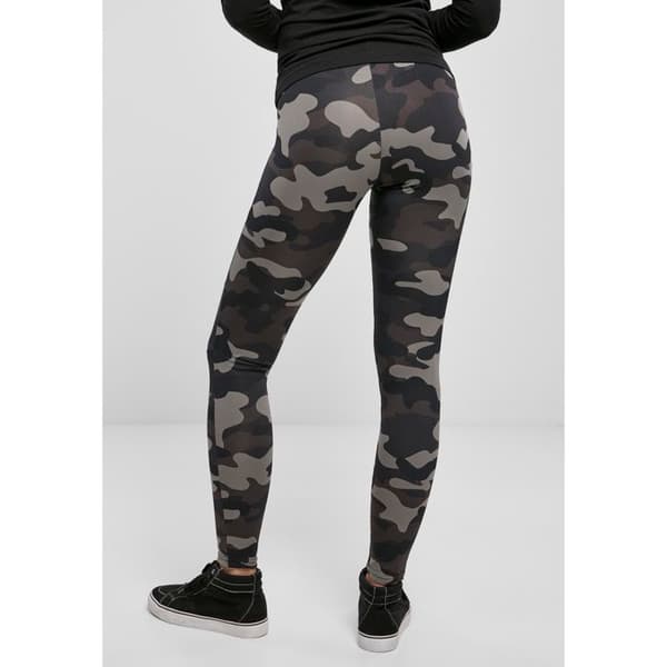 Leggings dam - Urban Classics - Camo Tech - Svart - Mesh-inlägg - Hög midja