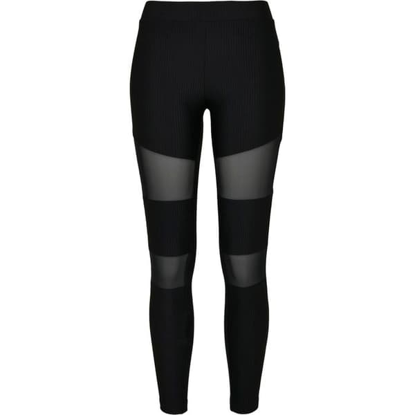Legging - Urban Classics - Ribbad - Svart - Dam - Tight fit