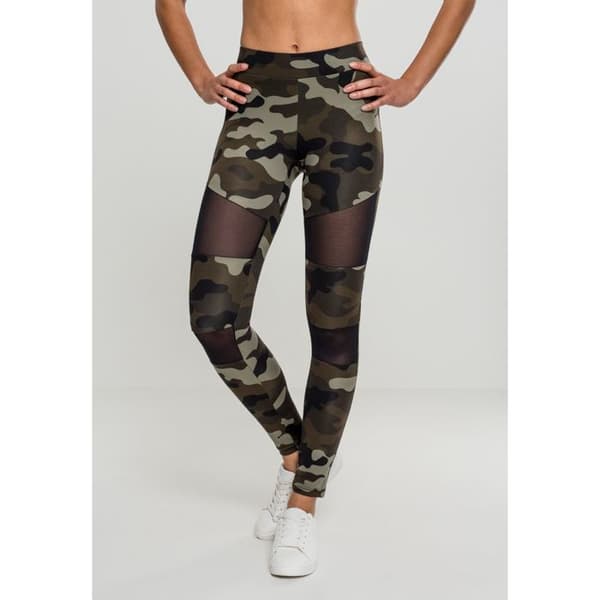 Tights dam - Urban Classic - Nät - Svart - Elastisk midja - Kamouflagemönster