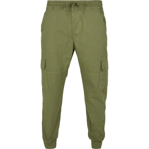 Cargo Byxor - Urban Classics - Militär - Olivgrön - Stora Storlekar - Elastisk Komfort