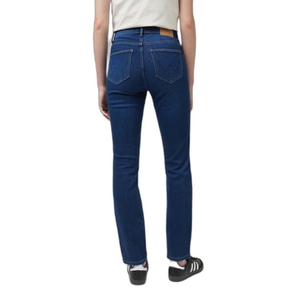 Slimjeans dam - Wrangler - Blå denim - Elastisk - Miljöanpassad - Standardstorlek