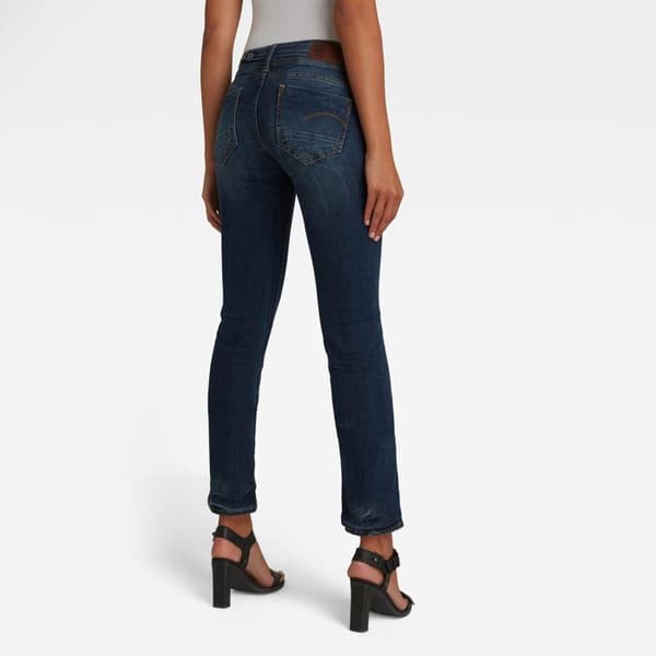 Jeans dam - G-Star - Midge Straight - Rakt snitt - Standardstorlek - Färg blå