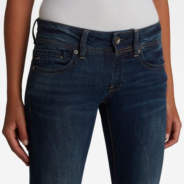 Jeans dam - G-Star - Midge Straight - Rakt snitt - Standardstorlek - Färg blå