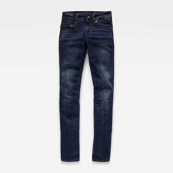 Jeans dam - G-Star - Midge Straight - Rakt snitt - Standardstorlek - Färg blå